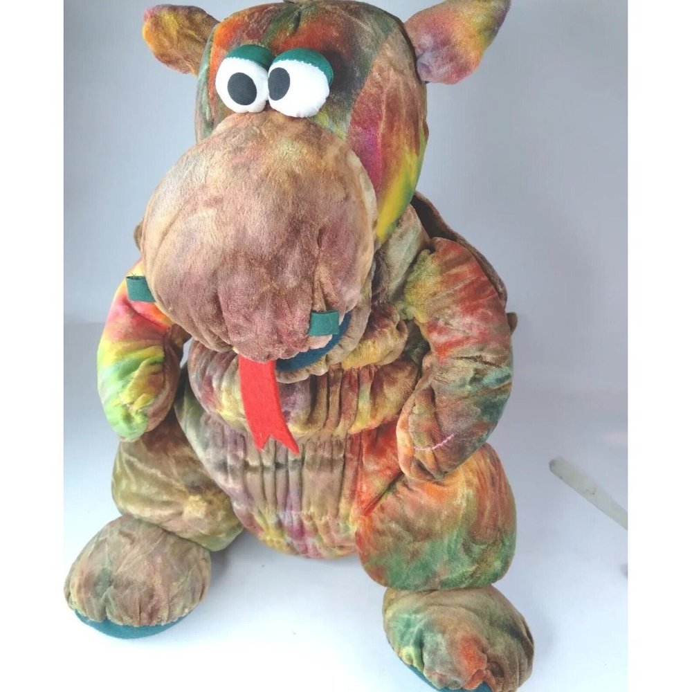 Vtg. 1992‎ Ensemble Plush Dragon Dinosaur Winged  Toy Colorful Vintage 15…